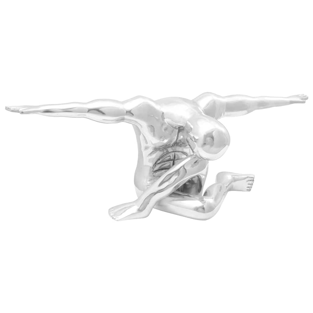 Sculptuur Zilver 22 X 8 X 25 Cm Aluminium