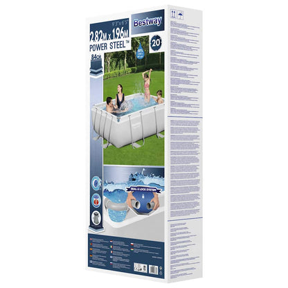 Bestway Zwembadset Power Steel Rechthoekig 282X196X84 Cm