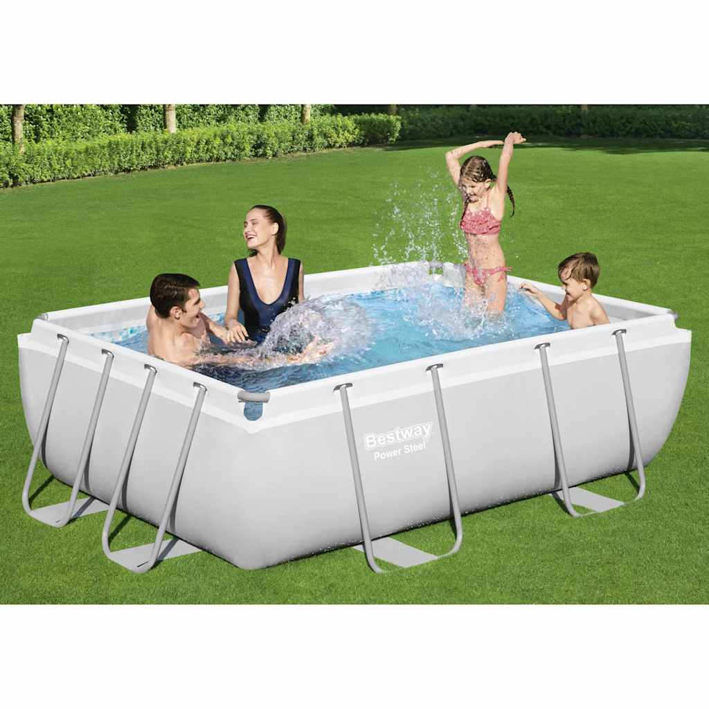 Bestway Zwembadset Power Steel Rechthoekig 282X196X84 Cm