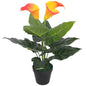 Kunst Anthurium Plant Met Pot 45 Cm En Geel