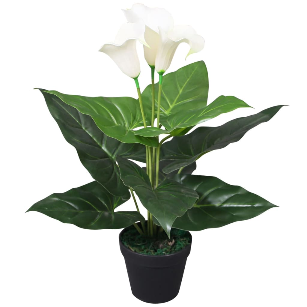 Kunst Anthurium Plant Met Pot 45 Cm En Geel