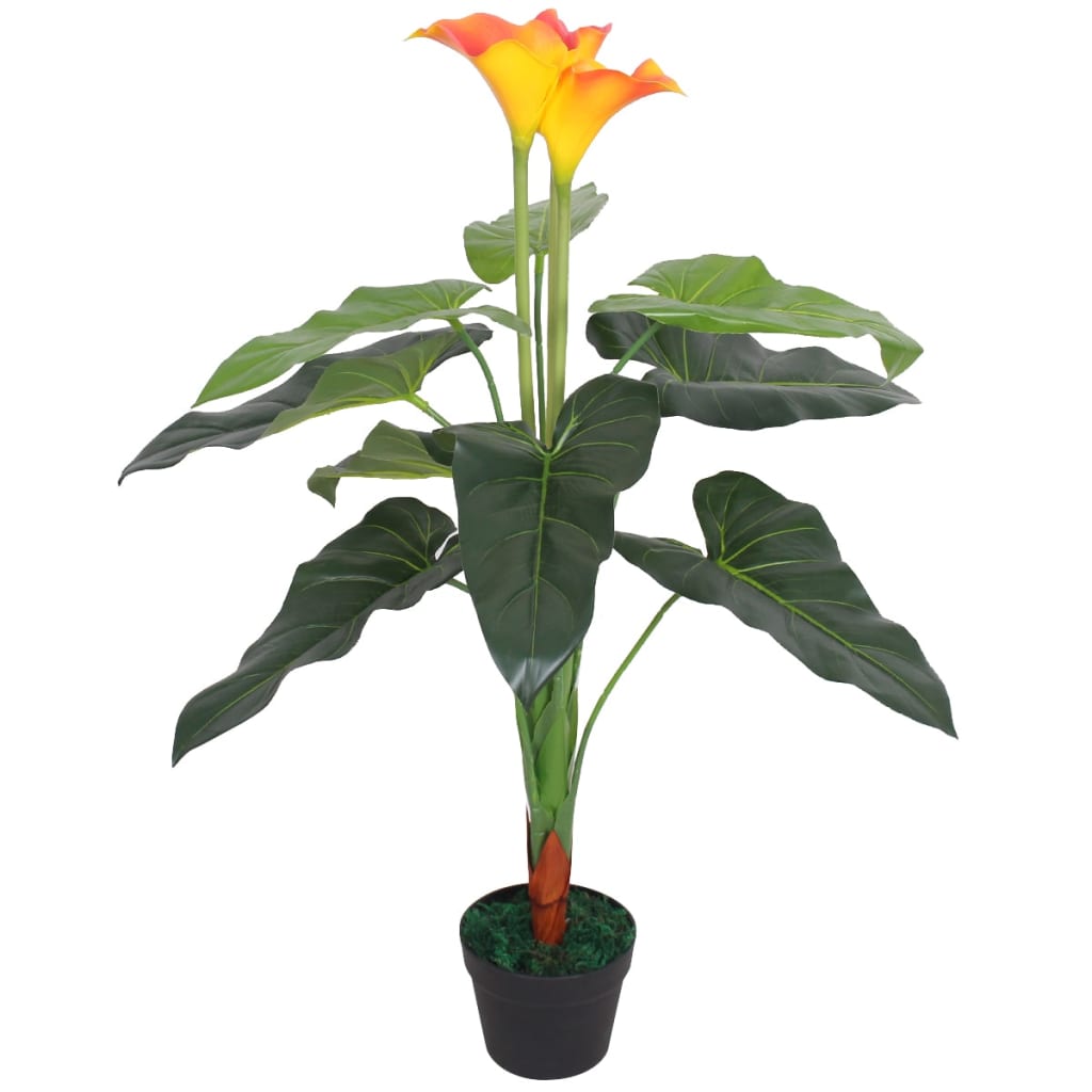 Kunst Anthurium Plant Met Pot 45 Cm En Geel