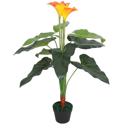 Kunst Anthurium Plant Met Pot 45 Cm En Geel