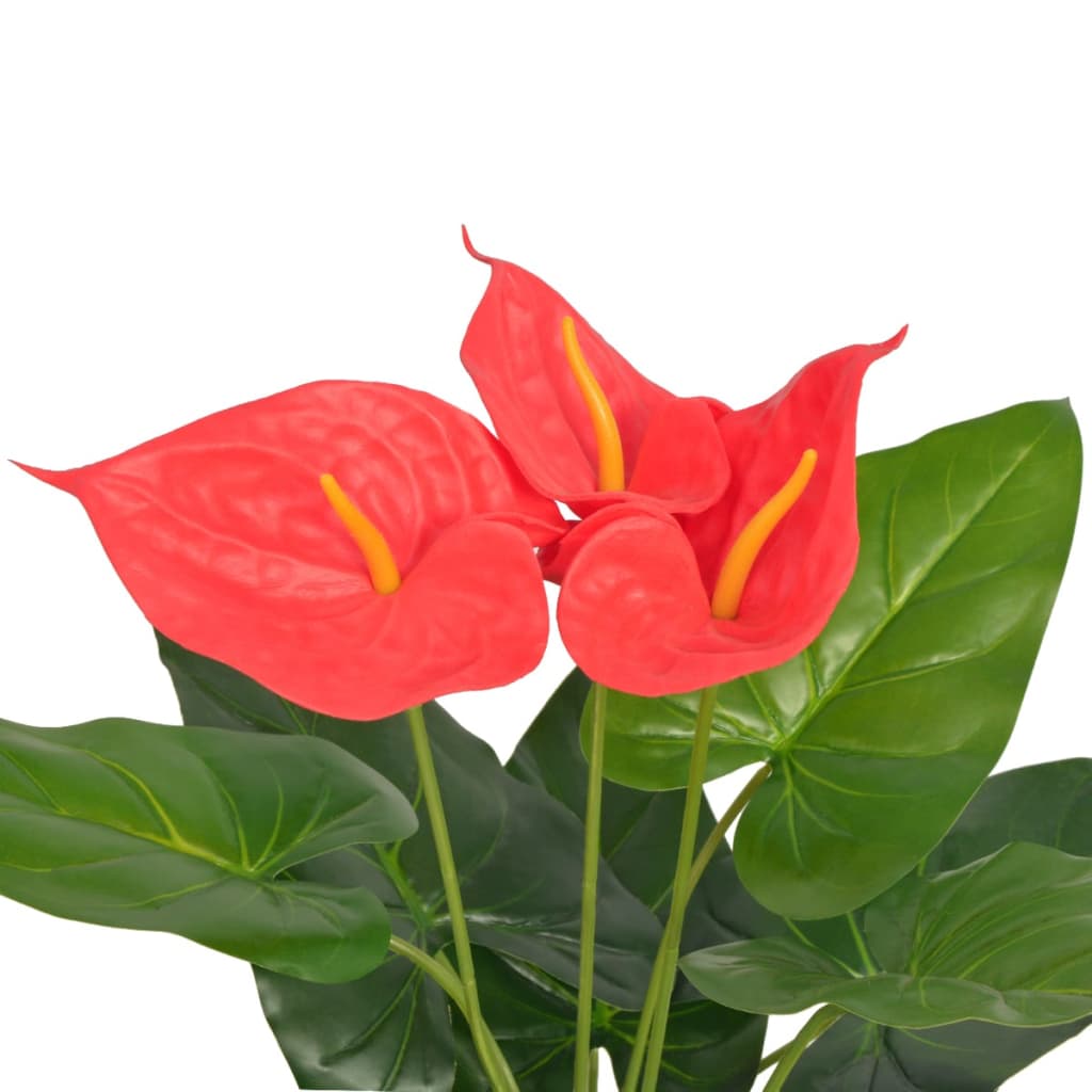 Kunst Anthurium Plant Met Pot 45 Cm En Geel