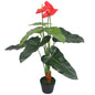 Kunst Anthurium Plant Met Pot 45 Cm En Geel