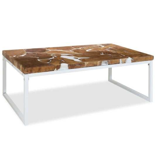 Salontafel 110X60X40 Cm Teakhout En Hars