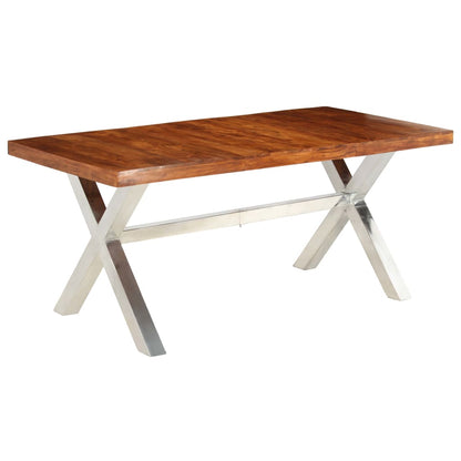 Eettafel 180X90X76 Cm Massief Acacia- En Mangohout