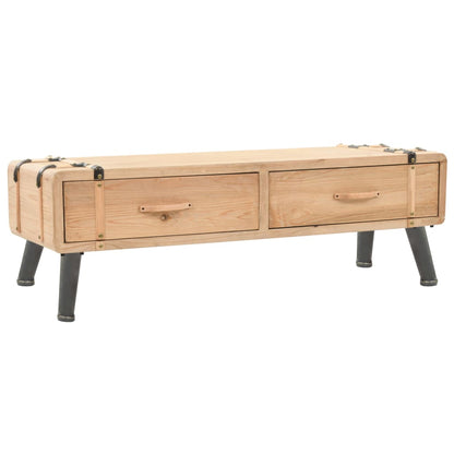 Tv-Meubel 110X33X35 Cm Massief Vurenhout