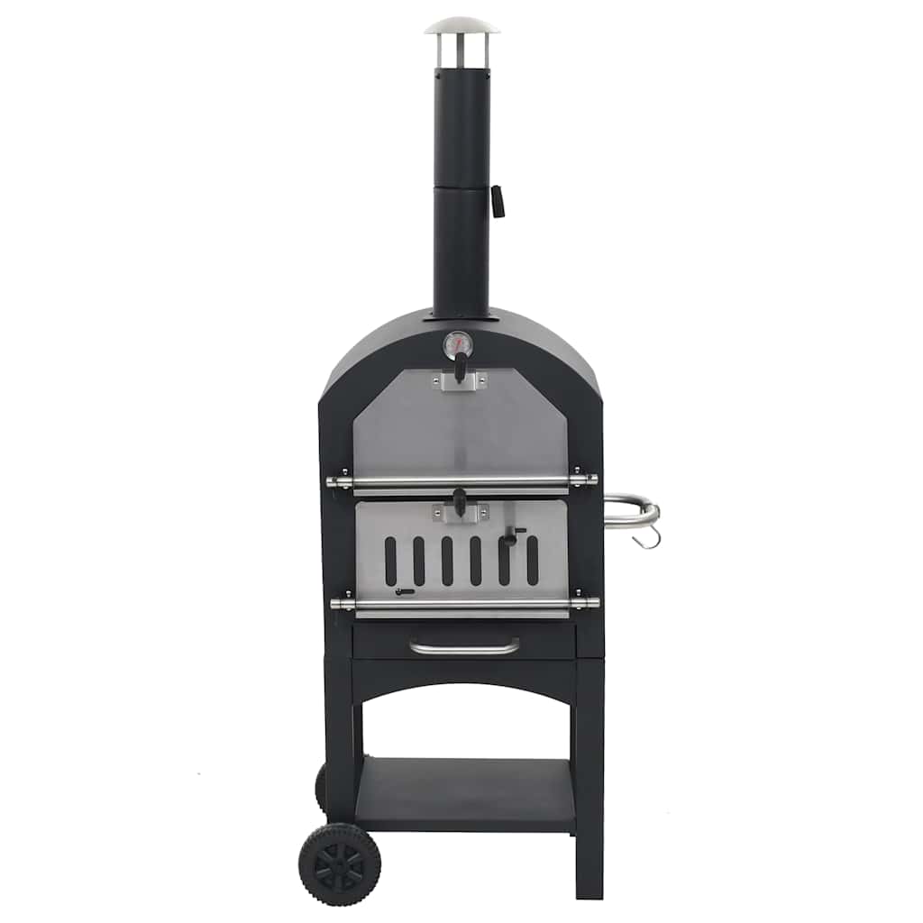 Pizzaoven Op Houtskool Met Terracotta Pizzasteen