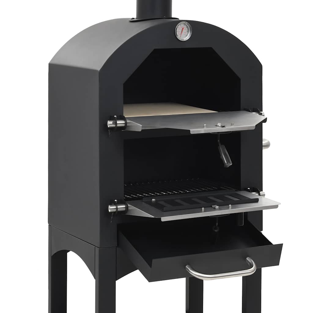 Pizzaoven Op Houtskool Met Terracotta Pizzasteen