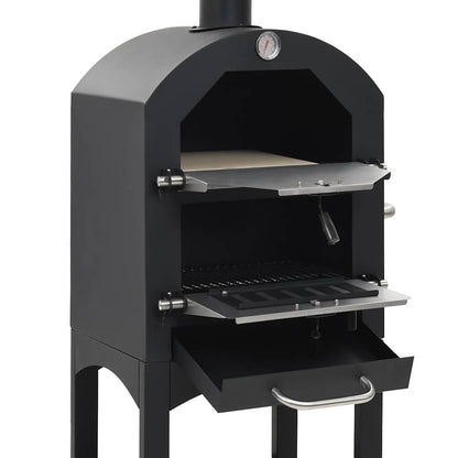 Pizzaoven Op Houtskool Met Terracotta Pizzasteen