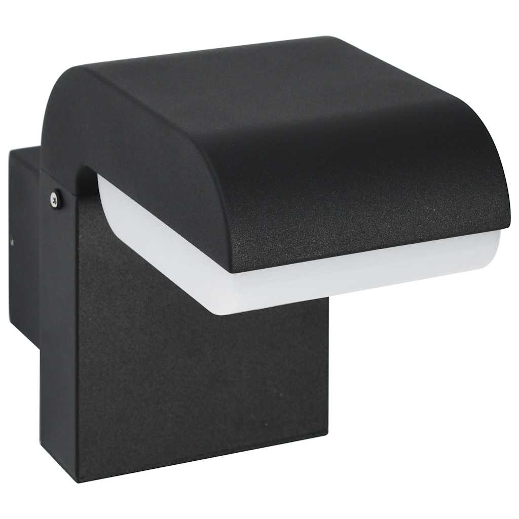 Led-Buitenwandlamp 9 W Ovaal Zwart Zilver