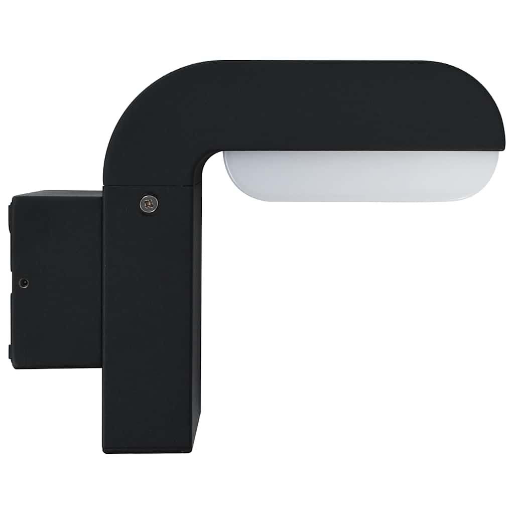 Led-Buitenwandlamp 9 W Ovaal Zwart Zilver