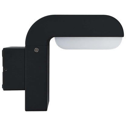 Led-Buitenwandlamp 9 W Ovaal Zwart Zilver