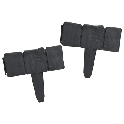 Gazonranden Steen-Look 10 M Kunststof