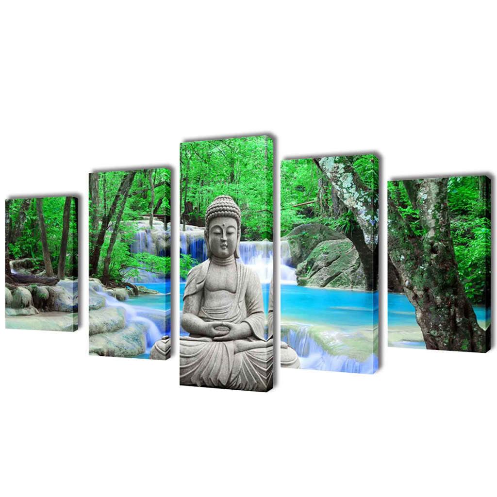 Canvas Muurdruk Set Buddha