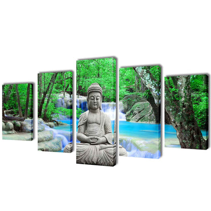 Canvas Muurdruk Set Buddha
