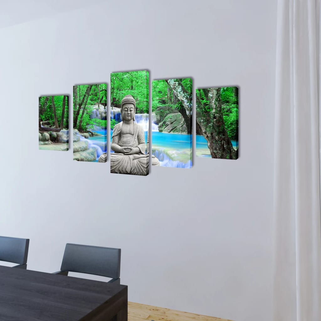 Canvas Muurdruk Set Buddha