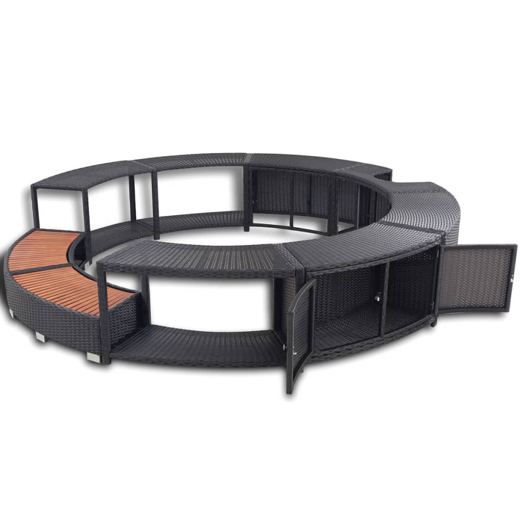 Hottub-Ombouw Poly Rattan