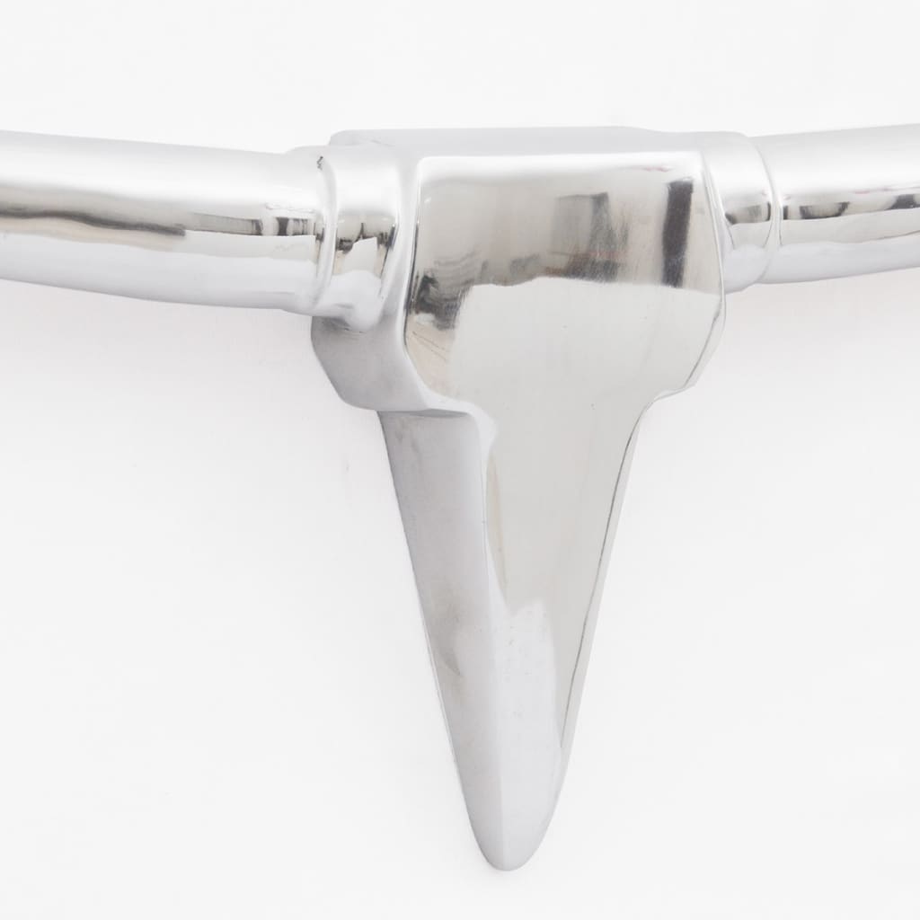 Stierenkop Voor Aan De Muur Aluminium Zilverkleurig
