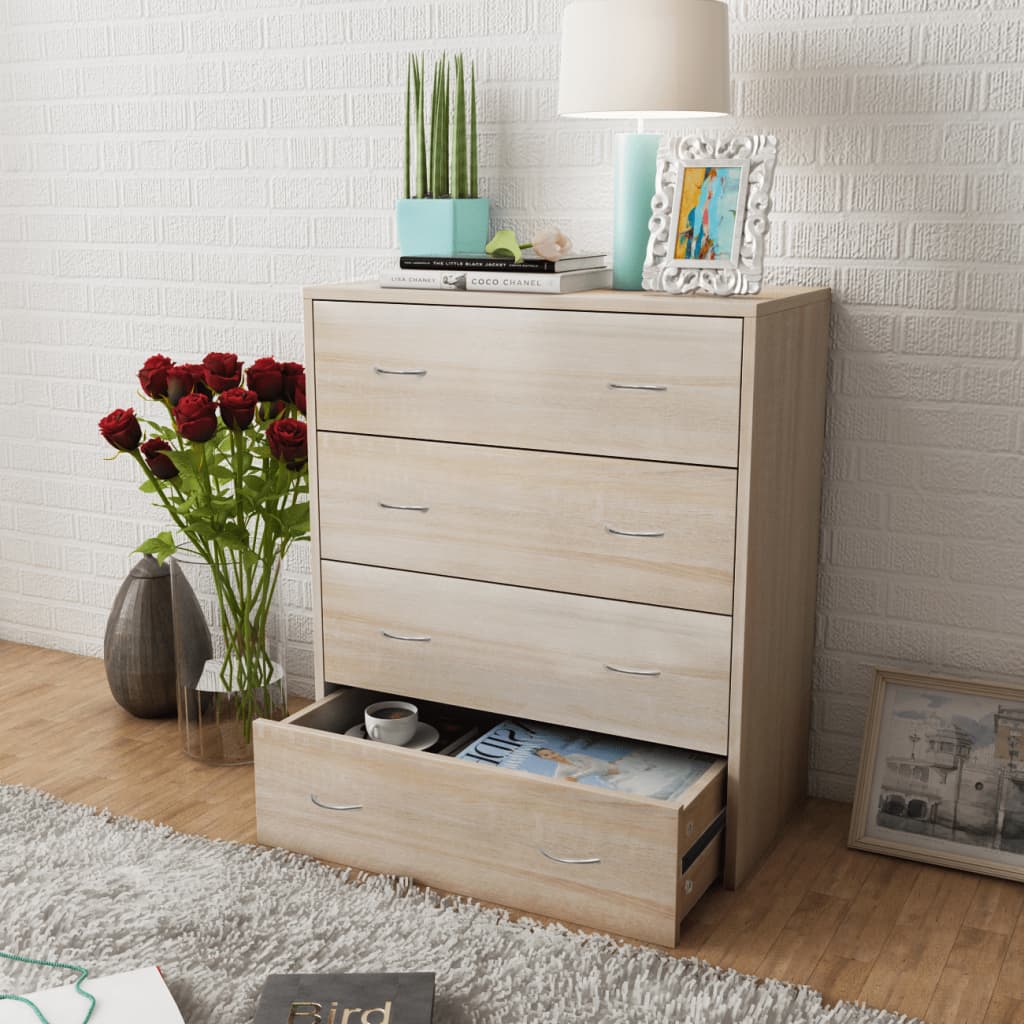 Dressoir Met 4 Lades 60X30,5X71 Cm