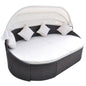 Loungebed Met Luifel Poly Rattan