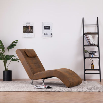 Chaise Longue Met Kussen Kunstsuède