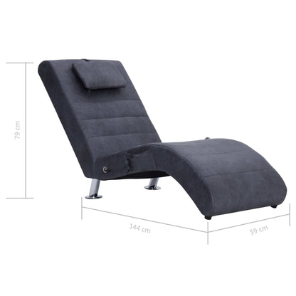 Massage Chaise Longue Met Kussen Kunstsuède