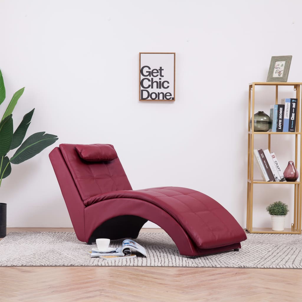 Chaise Longue Met Kussen Kunstleer