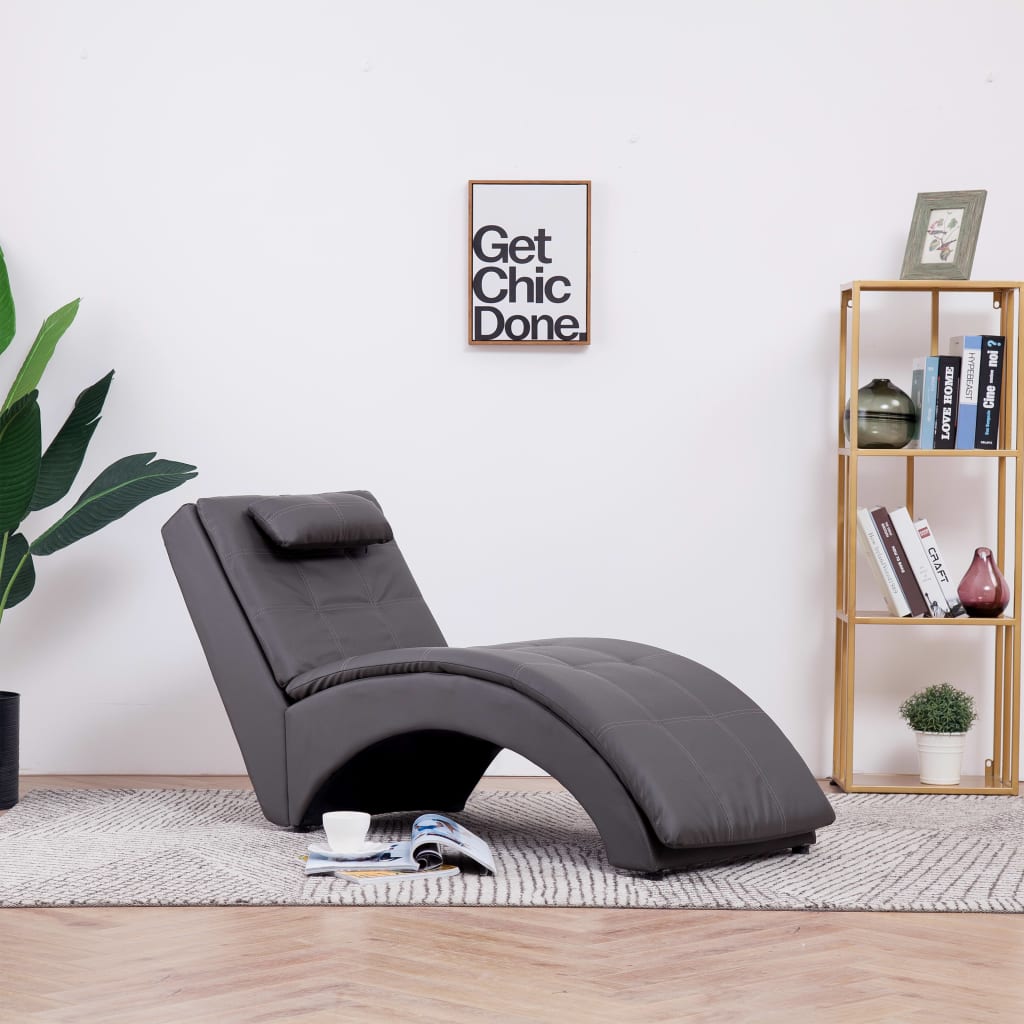 Chaise Longue Met Kussen Kunstleer