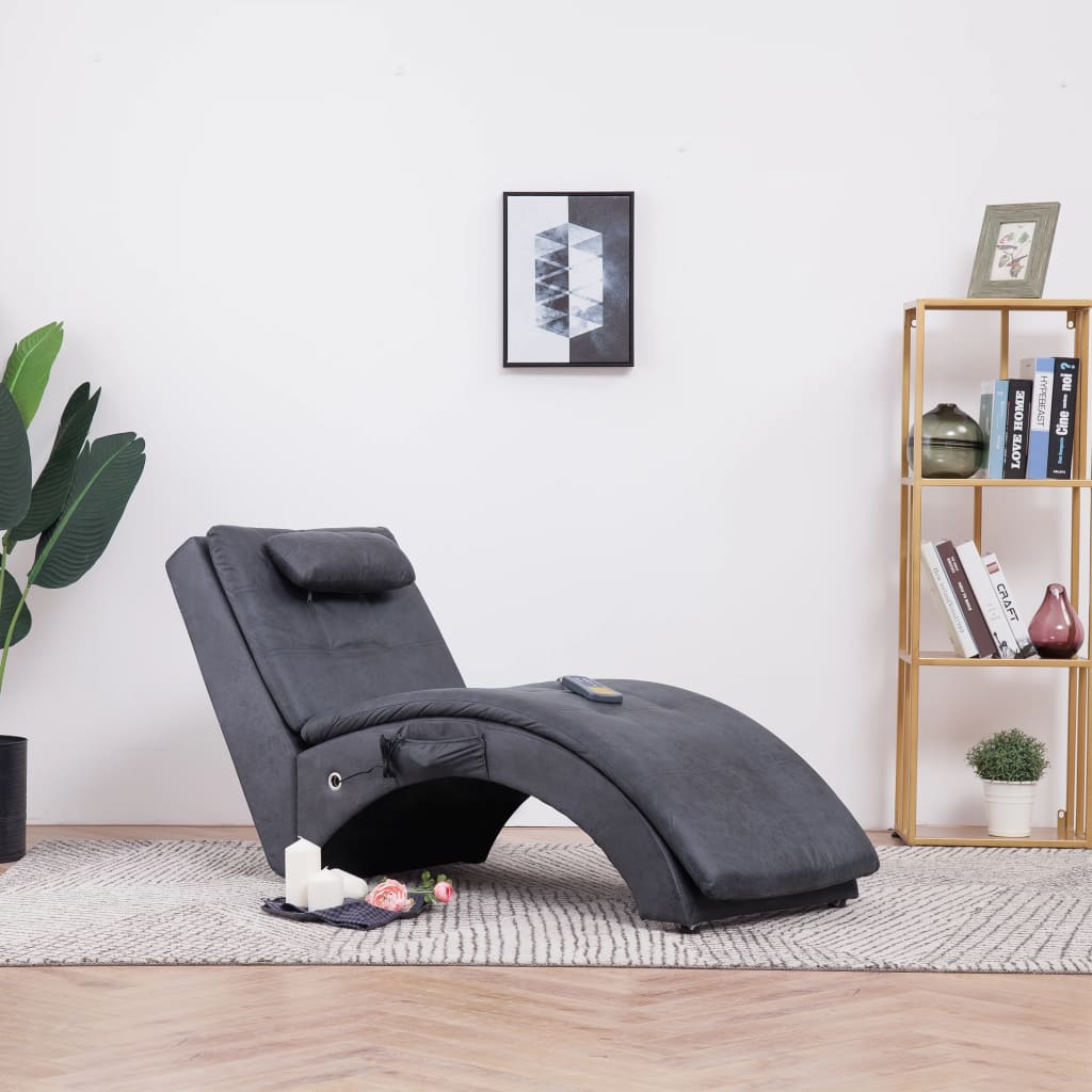Massage Chaise Longue Met Kussen Kunstsuède