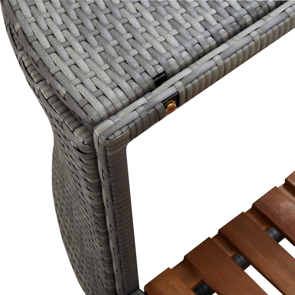 Spa-Ombouw Vierkant 268X268X55 Cm Poly Rattan
