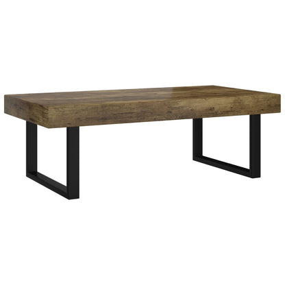 Salontafel 120X60X40 Cm Mdf En Ijzer En Zwart