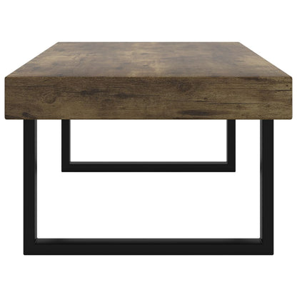 Salontafel 120X60X40 Cm Mdf En Ijzer En Zwart