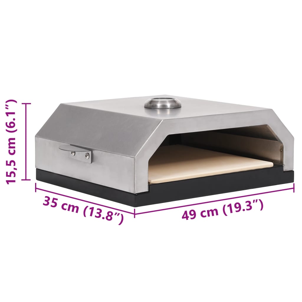 Pizzaoven Met Keramische Steen Voor Gas-/Houtskoolbarbecue