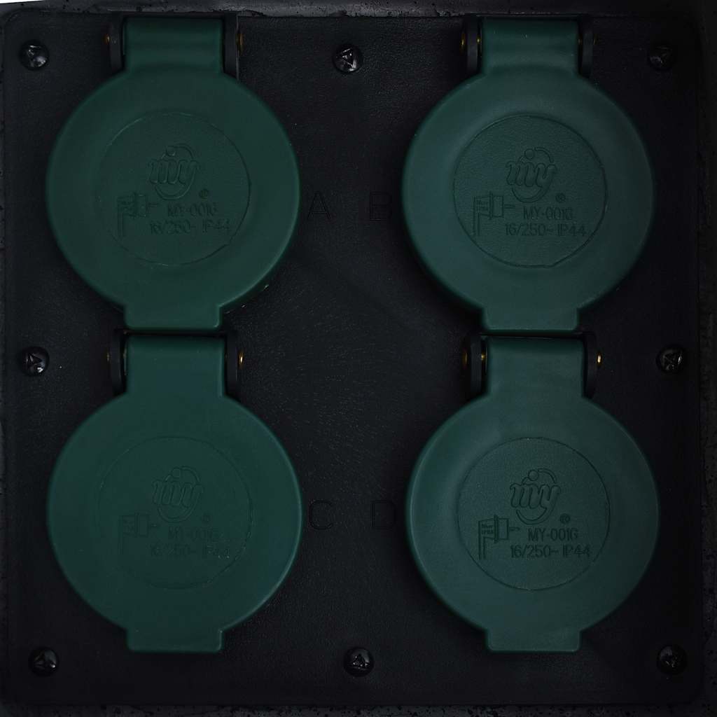 Tuinstopcontact 4 Ingangen Waterbestendig Polyresin