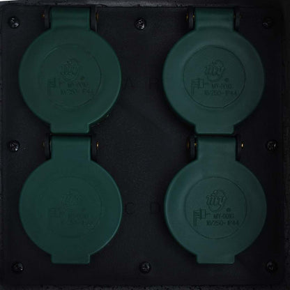 Tuinstopcontact 4 Ingangen Waterbestendig Polyresin