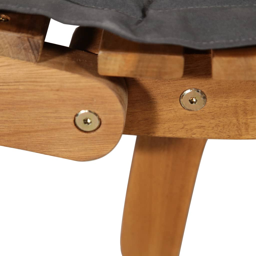 Ligstoel Met Kussen Massief Acaciahout