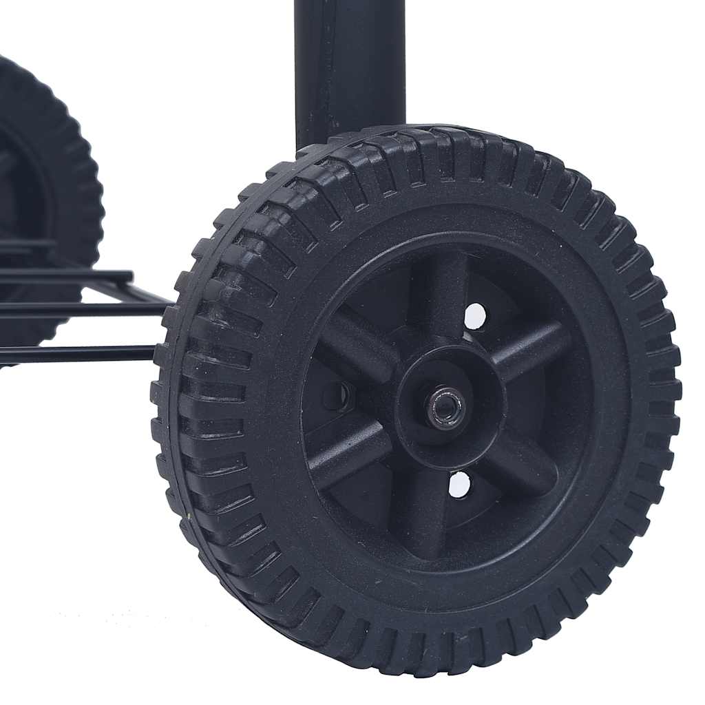 Houtskoolbarbecue Roker Met Onderschap Zwart