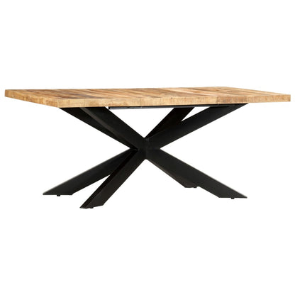 Eettafel 180X90X76 Cm Massief Ruw Mangohout