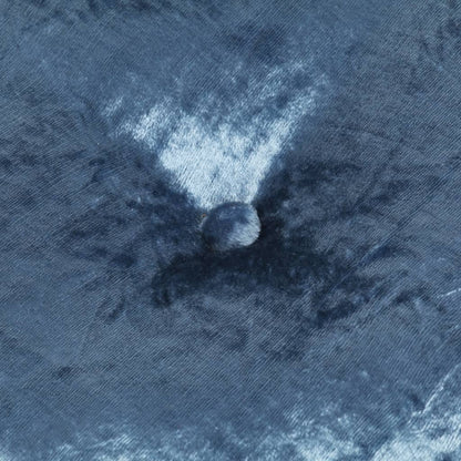 Poef Rond 40X20 Cm Fluweel Blauw