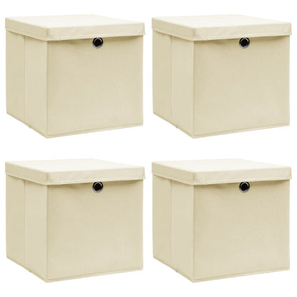 Opbergboxen Met Deksel 32X32X32 Cm Stof Zwart