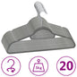 20-Delige Kledinghangerset Anti-Slip Fluweel