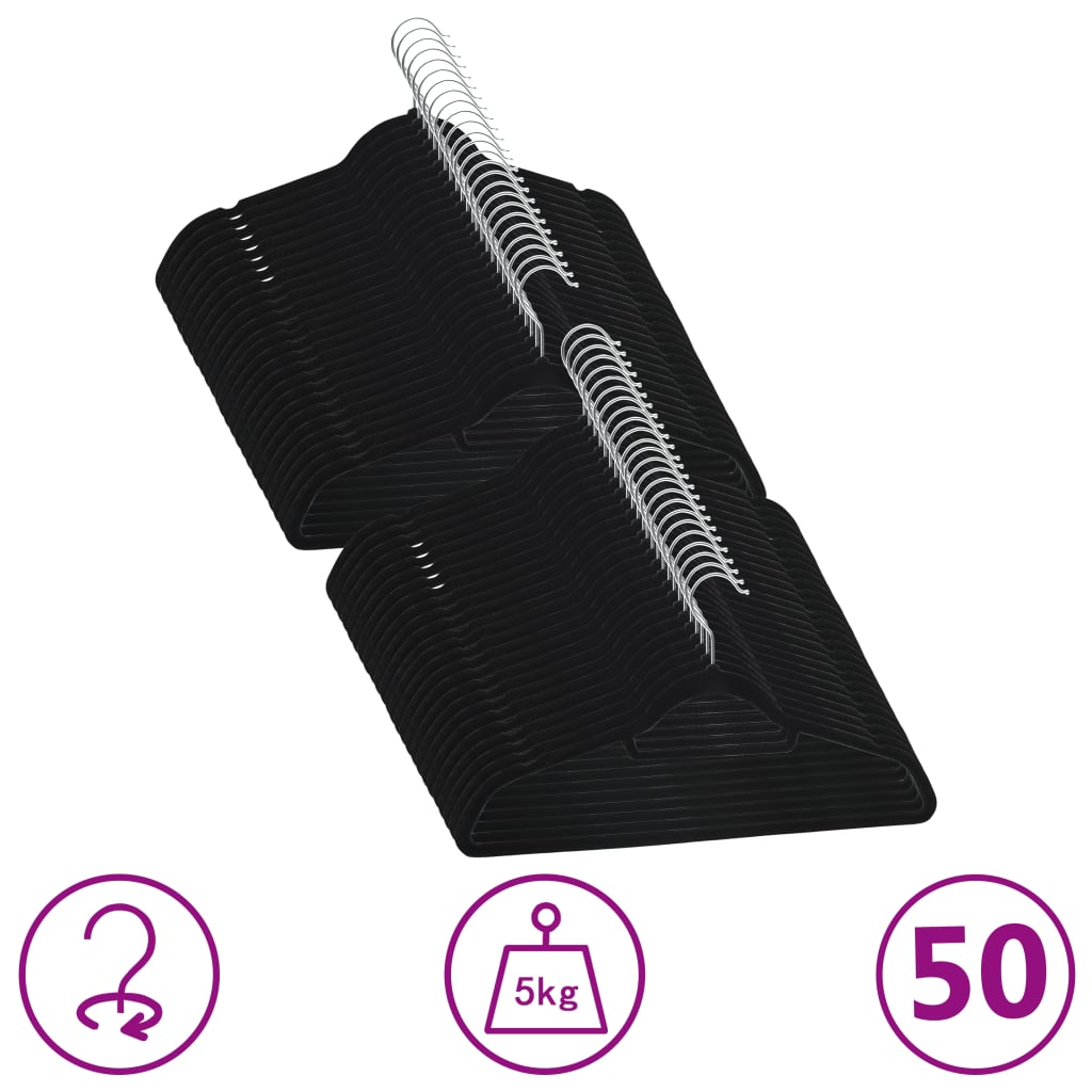 20-Delige Kledinghangerset Anti-Slip Fluweel