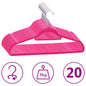 20-Delige Kledinghangerset Anti-Slip Fluweel