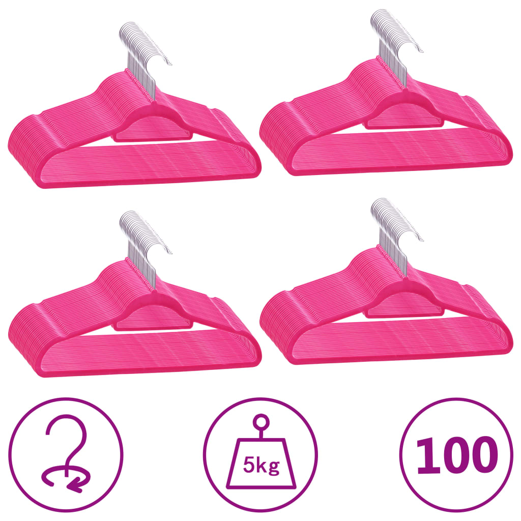 20-Delige Kledinghangerset Anti-Slip Fluweel