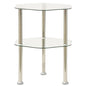 Bijzettafel 2-Laags 38Cm Gehard Glas En