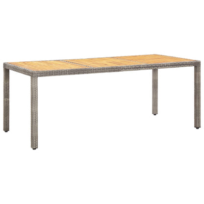 Tuintafel Met Acaciahouten Blad 150X90X75 Cm Poly Rattan