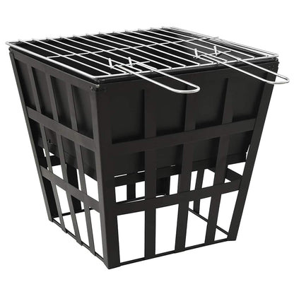 Vuurplaats En Barbecue 2-In-1 34X34X48 Cm Staal