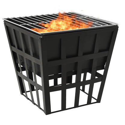 Vuurplaats En Barbecue 2-In-1 34X34X48 Cm Staal